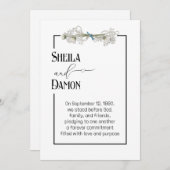 Daisy and Pearls Bouquet Wedding Vow Renewal  Kaart (Voorkant / Achterkant)