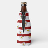 Daisy and Red Stripes Koelbox Flesjeskoeler (Fles Achterkant)