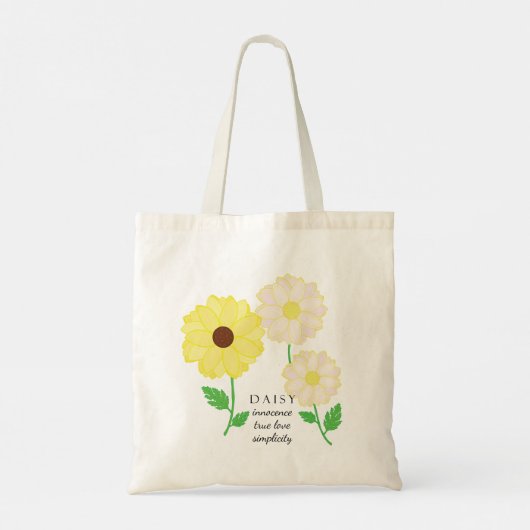 Daisy April Birth Month Flower Bag Tote Bag (Achterkant)