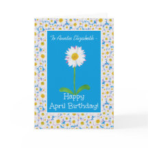 Daisy, April Verjaardag Kaart te personaliseren