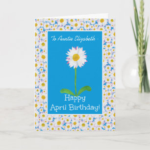 Daisy, April Verjaardag Kaart te personaliseren