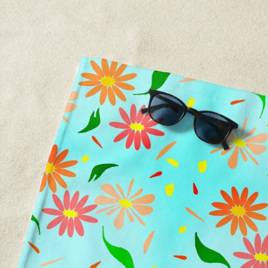 daisy aqua Strandlaken (In situ)