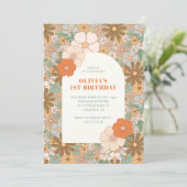  Daisy Arch 1e Verjaardag Kaart (Staand voorkant)