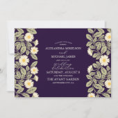 Daisy Art Nouveau bruiloft Kaart (Voorkant)