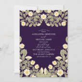 Daisy Art Nouveau bruiloft Kaart (Voorkant)