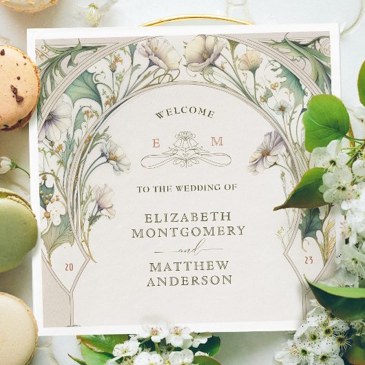  Daisy Art Nouveau van Alphonse Mucha Servet