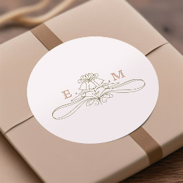 Daisy Art Nouveau van Mucha Ronde Sticker