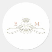  Daisy Art Nouveau van Mucha Ronde Sticker (Voorkant)