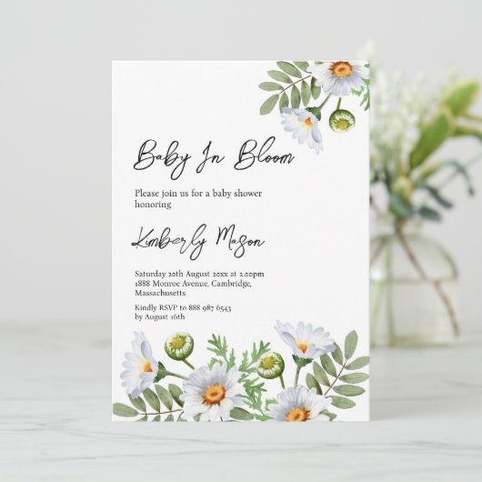 Daisy Baby Borrel Kaart (Staand voorkant)