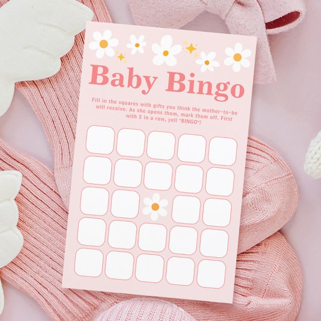 Daisy Baby in bloei lente Baby shower bingogame (Creator heeft geüpload)