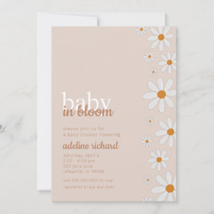 Daisy Baby in Bloom Baby shower Party Invitation Kaart