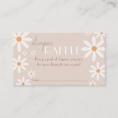 Daisy Baby in Bloom Baby shower Raffle Ticket Informatiekaartje (Voorkant)