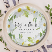 Daisy Baby in Bloom Baby shower Zomer bloesem Papieren Bordje