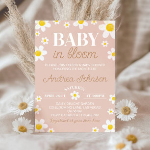 Daisy Baby in Bloom Boho Baby shower Kaart