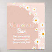Daisy Baby in bloom Boho Girl Baby shower bar Poster (Voorkant)