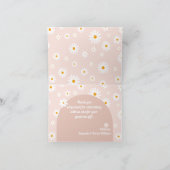 Daisy Baby in bloom Boho Girl Baby shower Bedankkaart (Binnen)