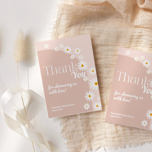 Daisy Baby in bloom Boho Girl Baby shower Bedankkaart