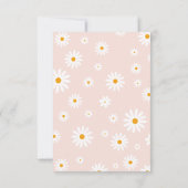 Daisy Baby in bloom Boho Girl Baby shower Bedankkaart (Achterkant)