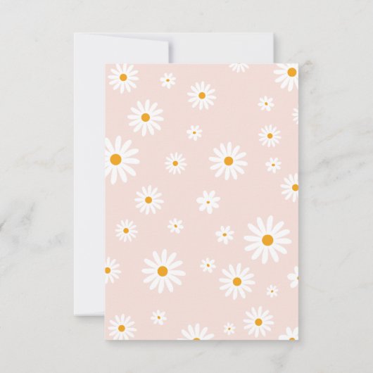 Daisy Baby in bloom Boho Girl Baby shower Bedankkaart (Achterkant)