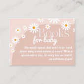 Daisy Baby in bloom Boho Girl Baby shower boeken Informatiekaartje (Voorkant)
