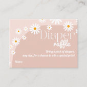 Daisy Baby in bloom Boho Girl Baby shower diaper Informatiekaartje (Voorkant)