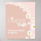 Daisy Baby in bloom Boho Girl Baby shower diaper Poster (Voorkant)