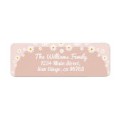 Daisy Baby in bloom Boho Girl Baby shower Etiket (Voorkant)