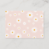 Daisy Baby in bloom Boho Girl Baby shower game Informatiekaartje (Achterkant)