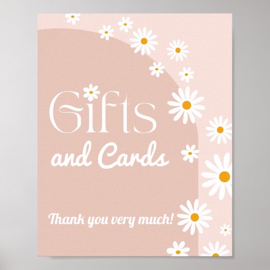 Daisy Baby in bloom Boho Girl Baby Shower gift Poster (Voorkant)