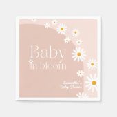 Daisy Baby in bloom Boho Girl Baby shower Servet (Voorkant)