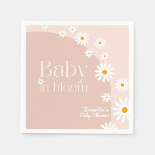 Daisy Baby in bloom Boho Girl Baby shower Servet