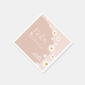 Daisy Baby in bloom Boho Girl Baby shower Servet (Hoek)