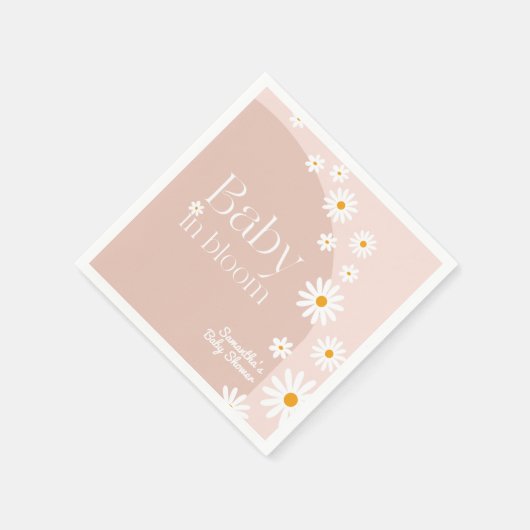 Daisy Baby in bloom Boho Girl Baby shower Servet (Hoek)