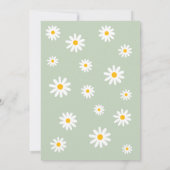 Daisy Baby in Bloom Boho Groen Baby shower Kaart (Achterkant)