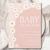 Daisy Baby in Bloom Boho Meisje Baby shower Kaart