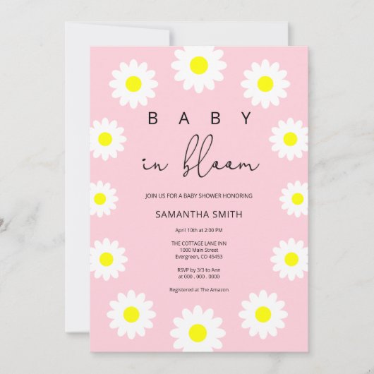 Daisy - Baby in bloom Kaart (Voorkant)