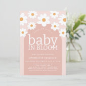 Daisy Baby in Bloom Meisje Baby shower Kaart (Staand voorkant)