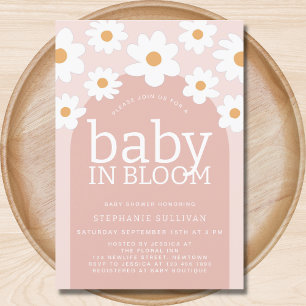 Daisy Baby in Bloom Meisje Baby shower Kaart