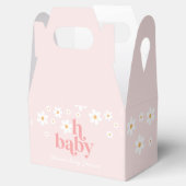 Daisy Baby in Bloom Roze Baby shower Bedankdoosjes (Geopend)