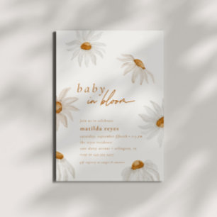 Daisy Baby in Bloom Rustieke Herfst Boho Baby show Kaart