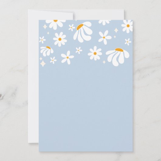 Daisy Baby in bloom Simple boy Baby shower Kaart (Achterkant)