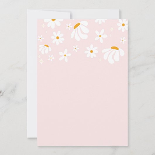 Daisy Baby in bloom Simple Girl Baby shower Kaart (Achterkant)