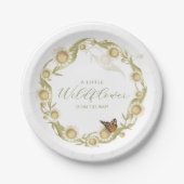 Daisy Baby in Bloom Wildflower Baby shower Papieren Bordje (Voorkant)