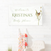 Daisy Baby in Bloom Wildflower Baby shower Spandoek (Insitu)