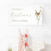 Daisy Baby in Bloom Wildflower Baby shower Spandoek (Insitu)