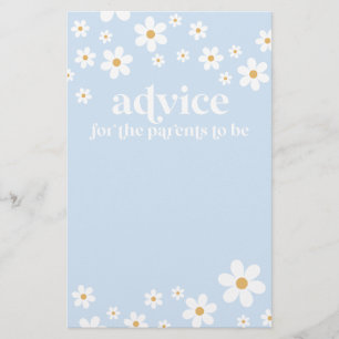 Daisy Baby shower Advies voor Ouders Kaart