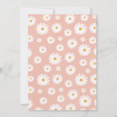 Daisy Baby shower Bohemian Floral Chic Baby shower Kaart (Achterkant)