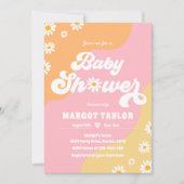 Daisy Baby shower Boho Hippy Baby shower Kaart (Voorkant)