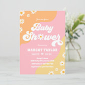 Daisy Baby shower Boho Hippy Baby shower Kaart (Staand voorkant)