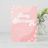 Daisy Baby shower Boho Hippy Baby shower Kaart (Staand voorkant)